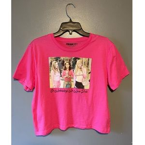 Mean Girls pink crop top size medium